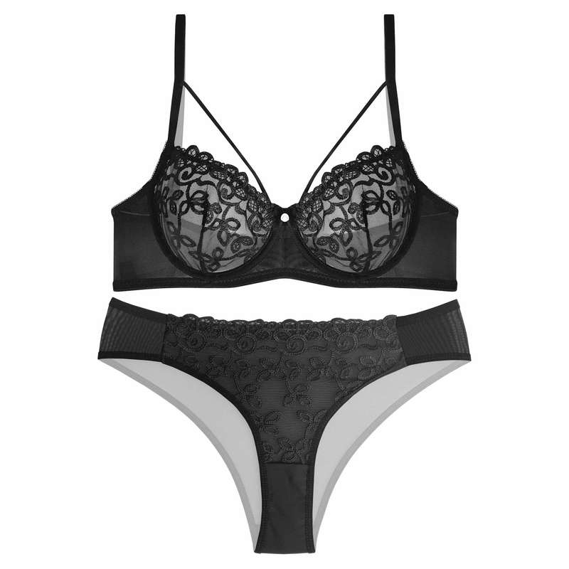 ست شورت و سوتین زنانه نوشه پوش کد 4005006 رنگ مشکی