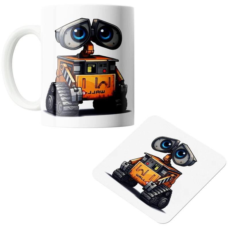 ماگ پاد آفرین مدل وال ایی کد z92 به همراه زیر لیوانی