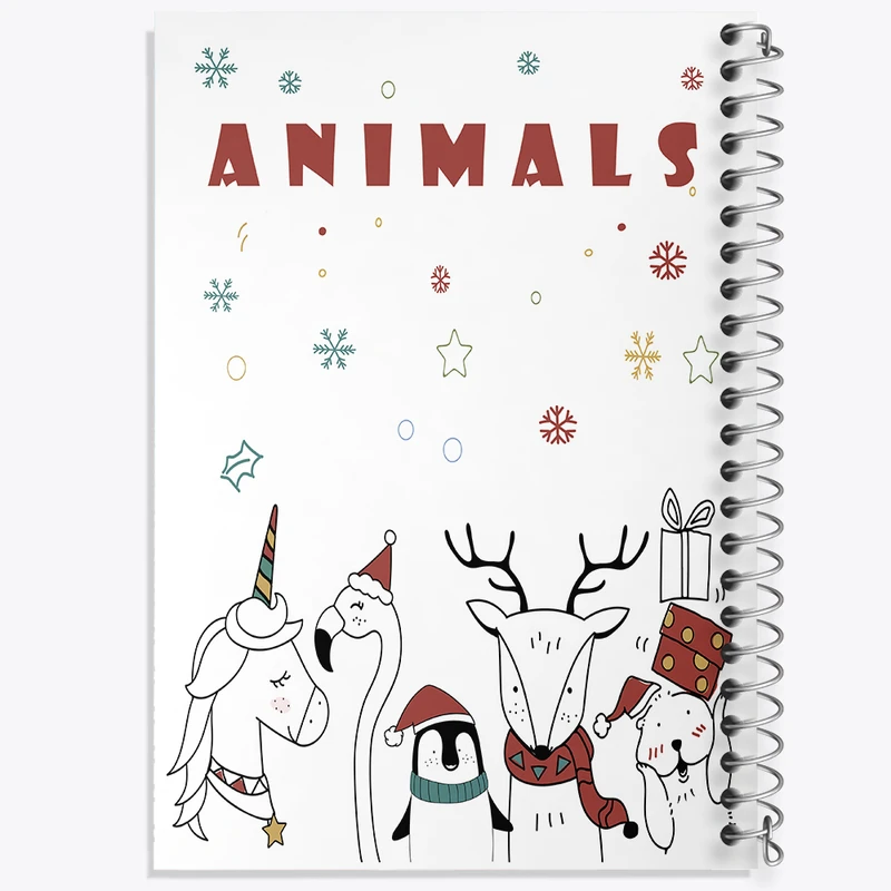 دفتر نقاشی 50 برگ خندالو طرح حیوانات بامزه و کیوت کد N2528