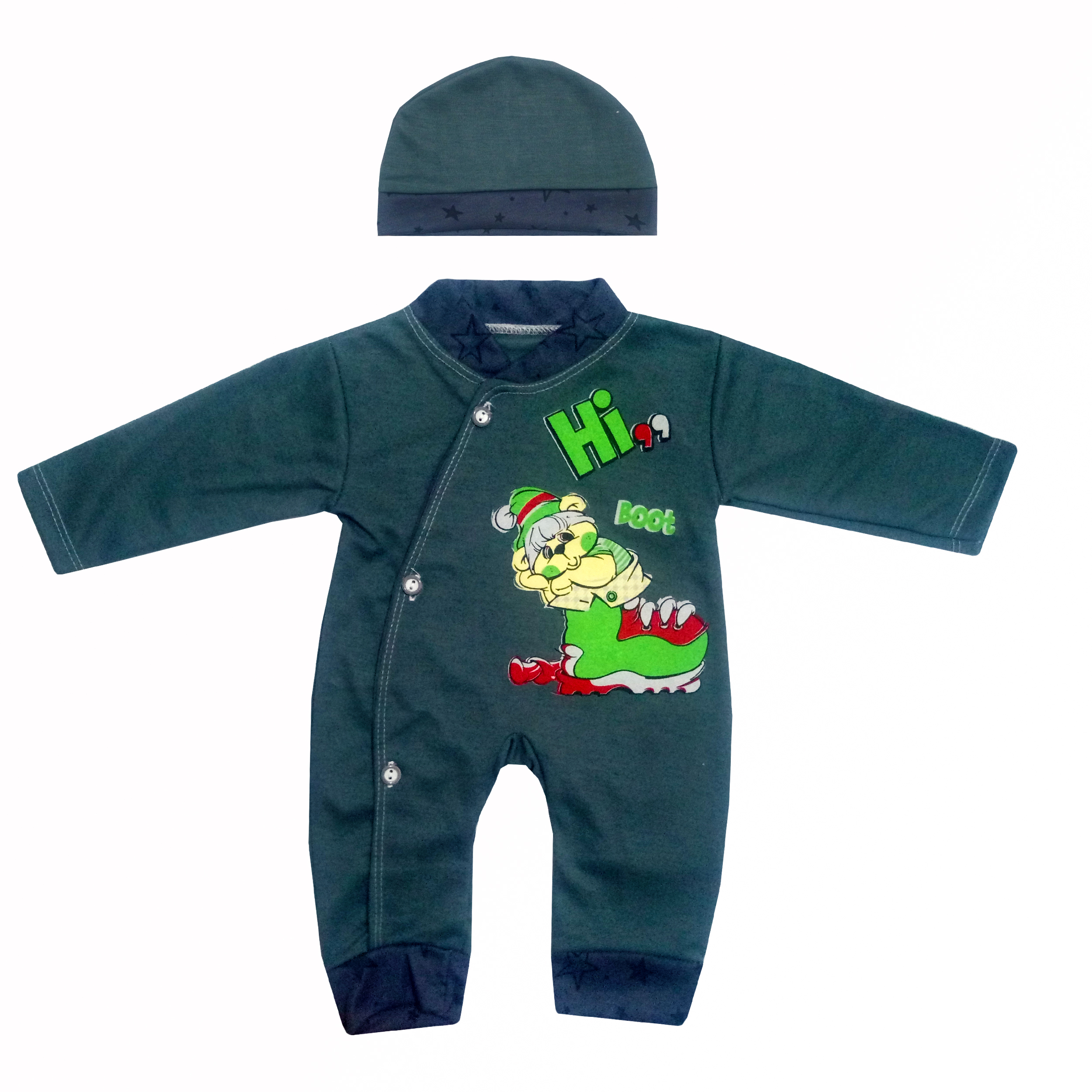 ست سرهمی و کلاه نوزادی مدل پوتین کد 099876