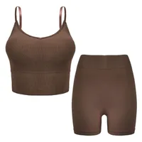 ست تاپ و شلوارک ورزشی زنانه مدل کاپ متحرک