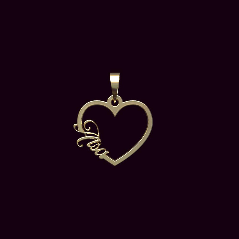 آویز گردنبند طلا 18 عیار زنانه مدوپد مدل اسم آتسا atsa کد PB1-10250