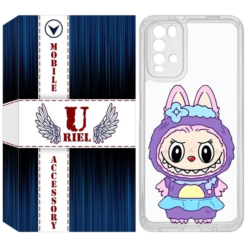 کاور یوریل مدل Clear کد 141 طرح لبوبو Labubu مناسب برای گوشی موبایل شیائومی Redmi 9T / Poco M3