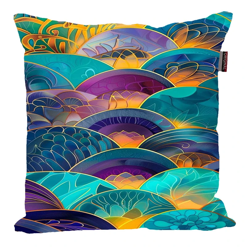 کوسن پاد آفرین مدل فانتزی طرح سنتی رنگی کد p1009