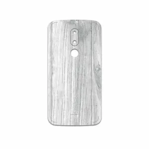 MAHOOT White Wood Cover Sticker for Motorola Moto M