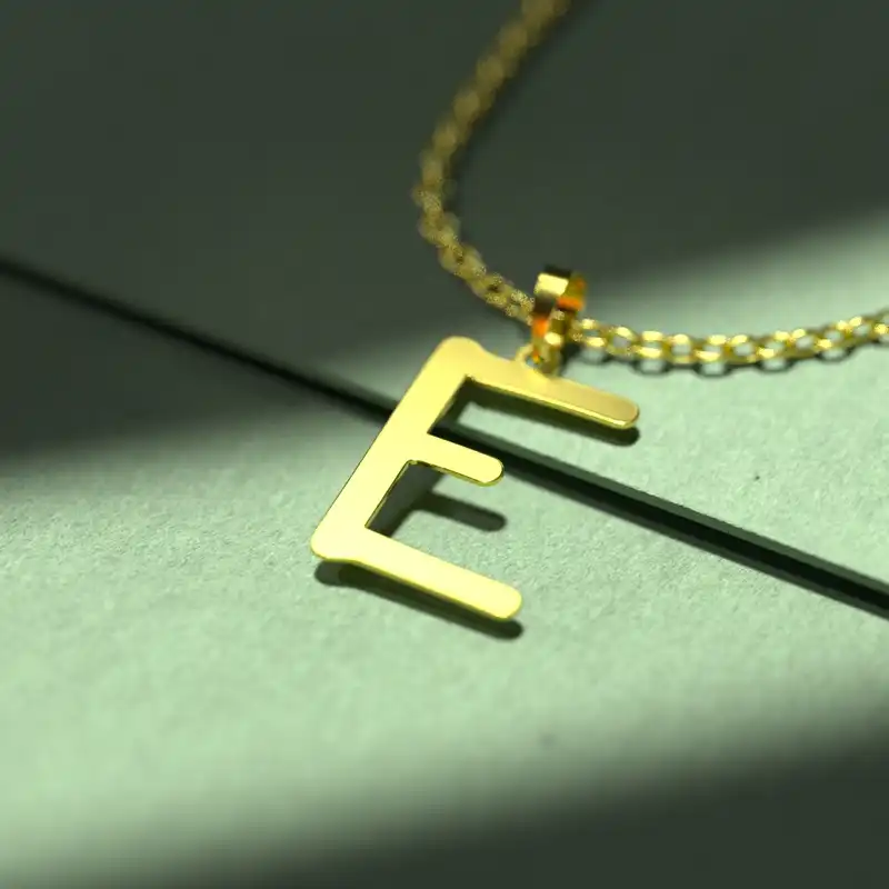 گردنبند طلا 18 عیار زنانه مدوپد مدل حرف E کد H3-1-1185