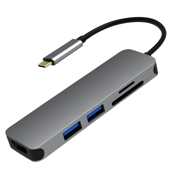 مبدل USB-C به HDMI/USB/TF مدل DJ61532