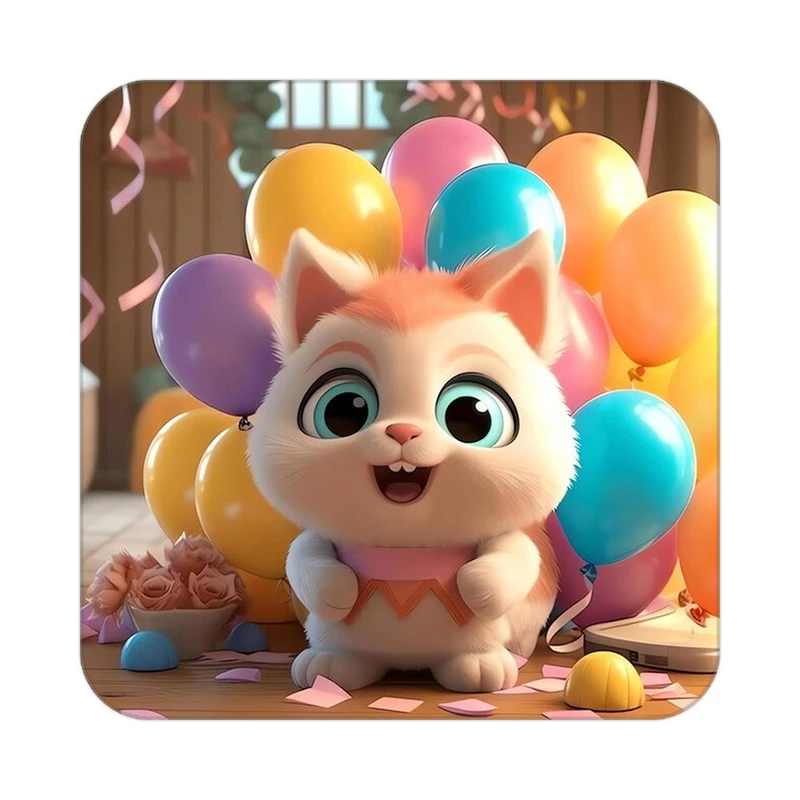 زیر لیوانی کاکتی طرح حیوانات کارتونی مدل mp27708