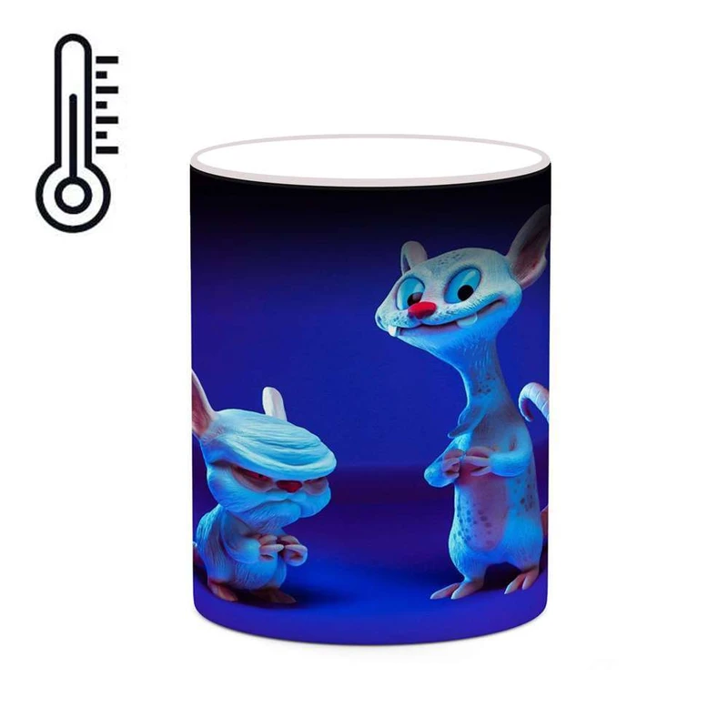 ماگ حرارتی کاکتی مدل کارتون Pinky And The Brain کد mgh22945