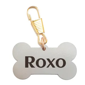 پلاک شناسایی سگ مدل  استخوان طرح Roxo