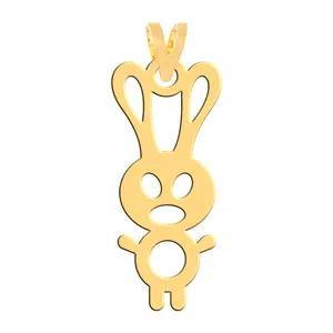 آویز گردنبند طلا 18 عیار زنانه فرشته طرح  خرگوش مدل  WNL-000434