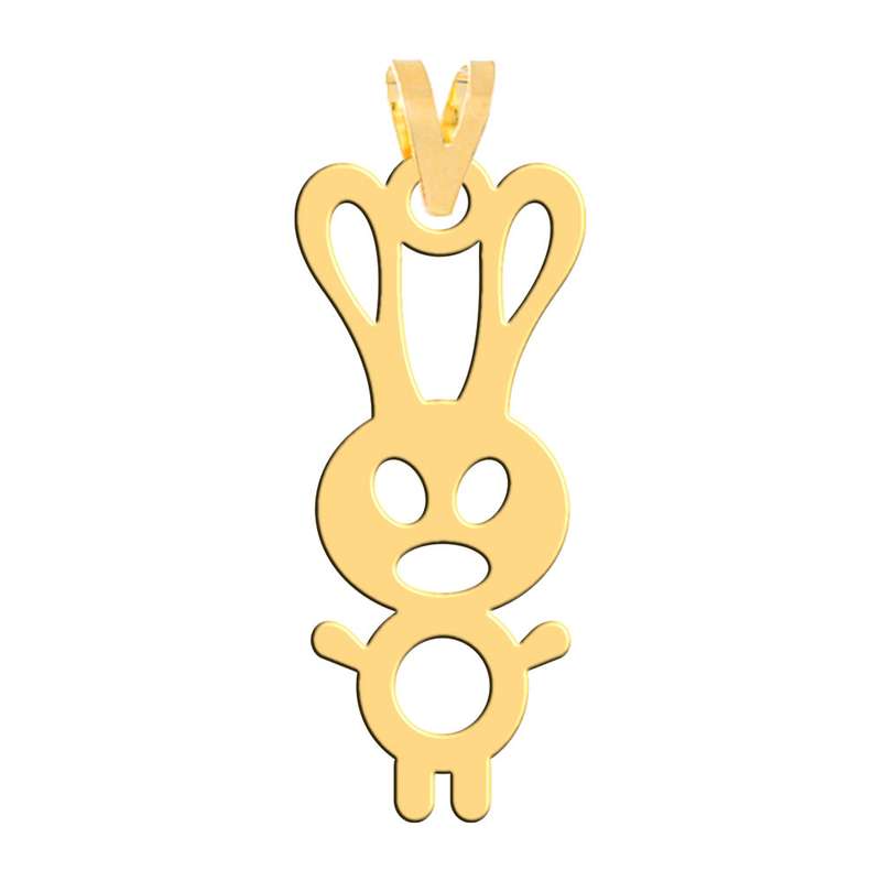 آویز گردنبند طلا 18 عیار زنانه فرشته طرح خرگوش مدل WNL-000434 آویز گردنبند طلا 18 عیار زنانه فرشته طرح خرگوش مدل WNL-000434