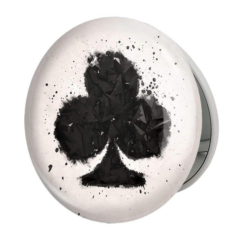 آینه جیبی خندالو طرح شبدر سیاه انیمه بلک کلاور Black Clover مدل تاشو کد 11734 