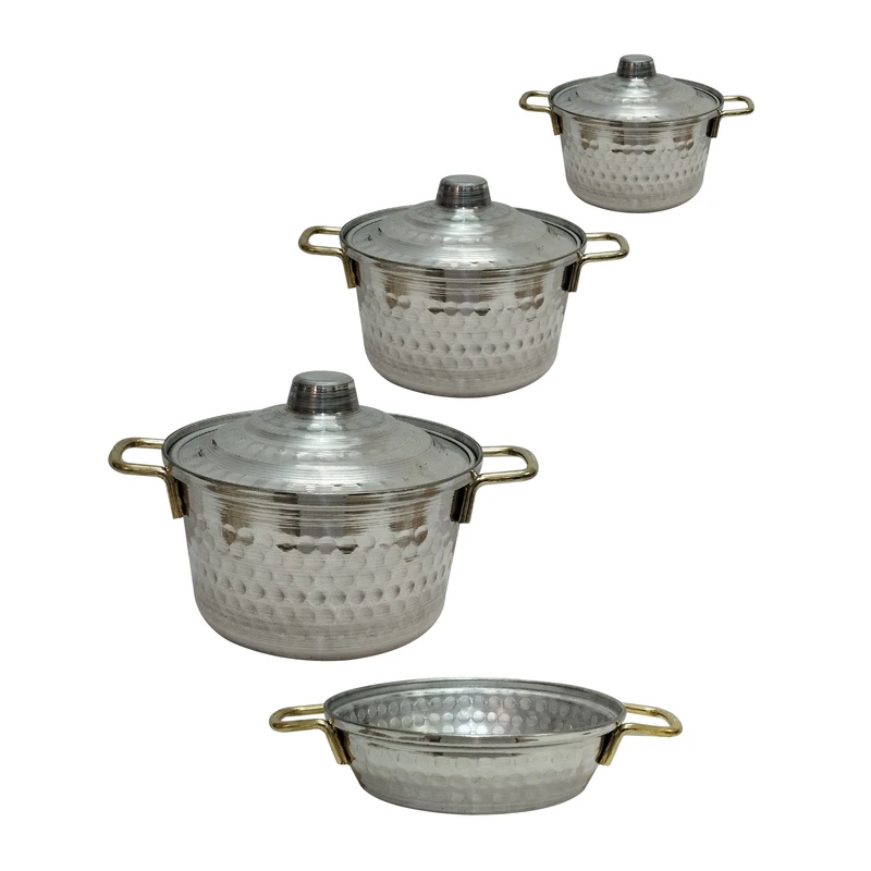 سرویس قابلمه 7 پارچه مدل چکشی کد TIK 4