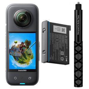 دوربین فیلم برداری ورزشی اینستا 360 مدل X3 به همراه مونوپاد 120 سانتی متری و باتری اضافه