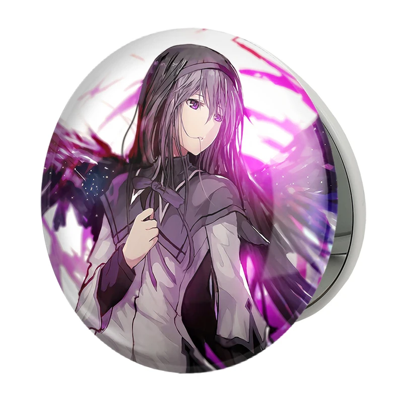 آینه جیبی خندالو طرح همورا اکامی انیمه مادوکا مجیکا Madoka Magica مدل تاشو کد 18396 