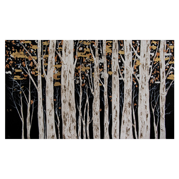 تابلو نقاشی رنگ روغن مدل شب جنگل