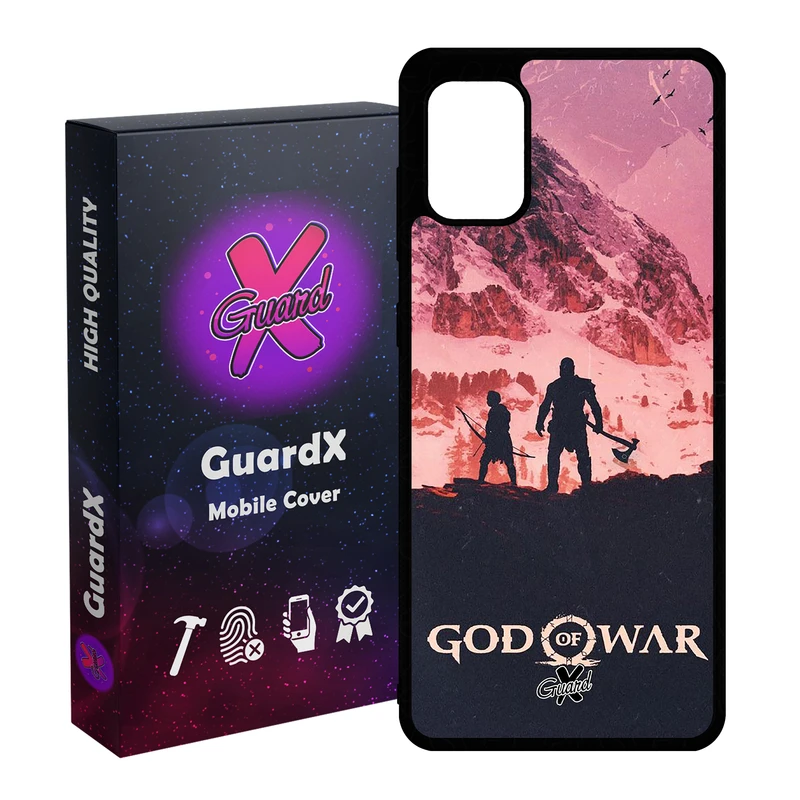 کاور گارد ایکس طرح God of War مدل Glass10075 مناسب برای گوشی موبایل سامسونگ Galaxy A31
