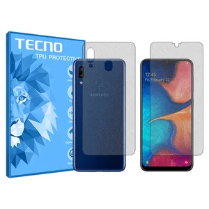 Matte tecno screen protector, HyMTT model, suitable for Samsung Galaxy A20 mobile phone, along with the phone back protector
