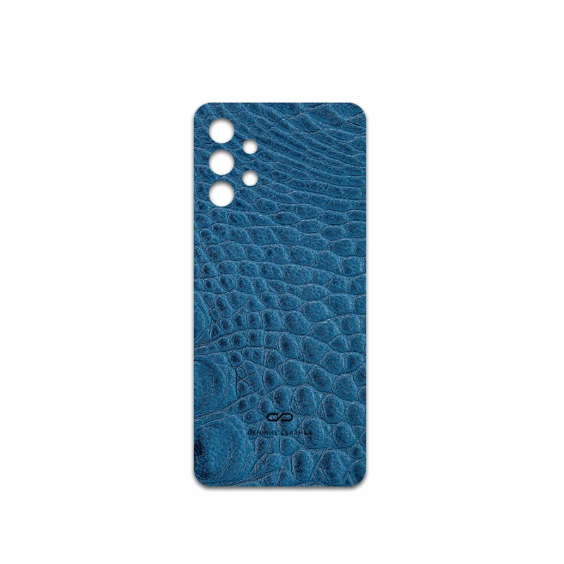 برچسب پوششی ماهوت مدل Blue-Crocodile-Leather مناسب برای گوشی موبایل سامسونگ Galaxy A32 4G