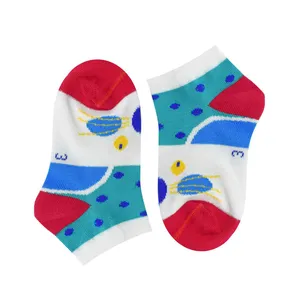 جوراب ساق کوتاه دخترانه مدل توپی