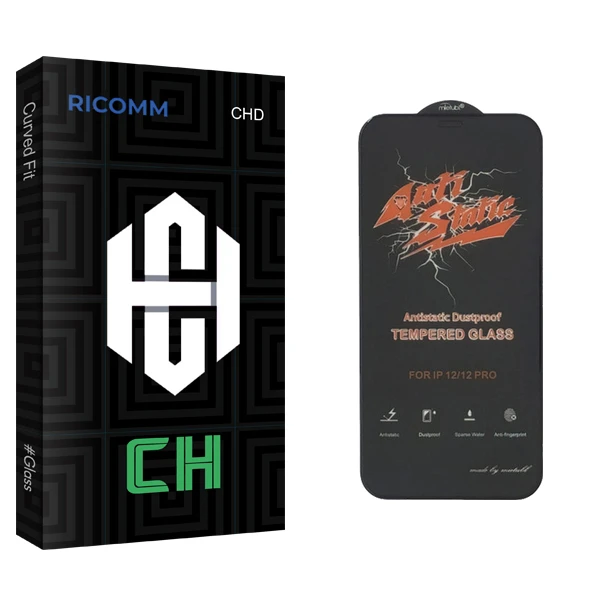 محافظ صفحه نمایش ریکام مدل CH Glass ANTI-STATIC مناسب برای گوشی موبایل اپل iPhone 12 pro max