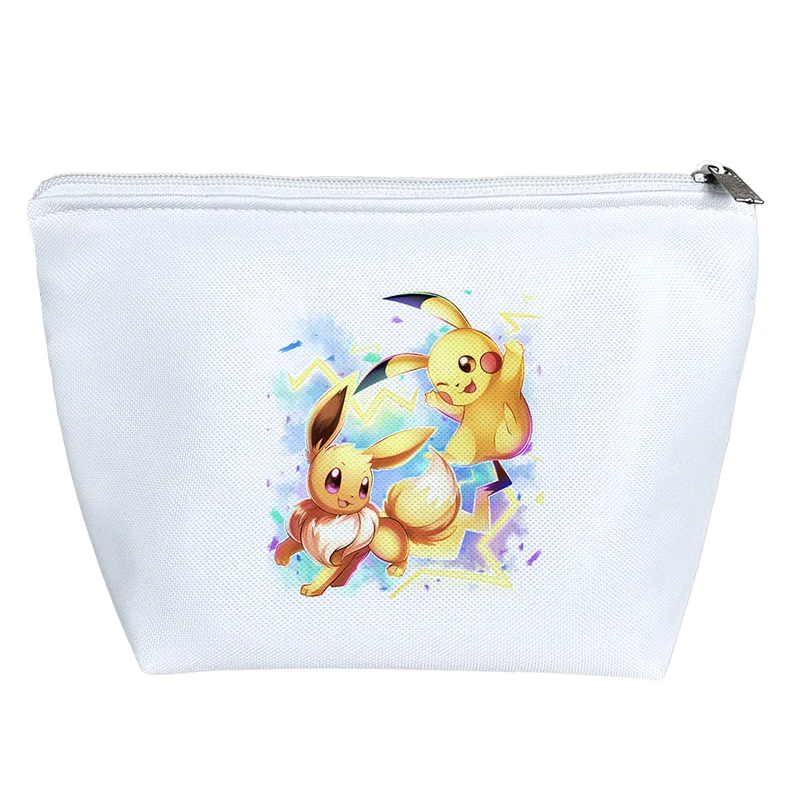 کیف لوازم آرایش دخترانه خندالو مدل پیکاچوو ایو انیمه پوکمون کد 1418