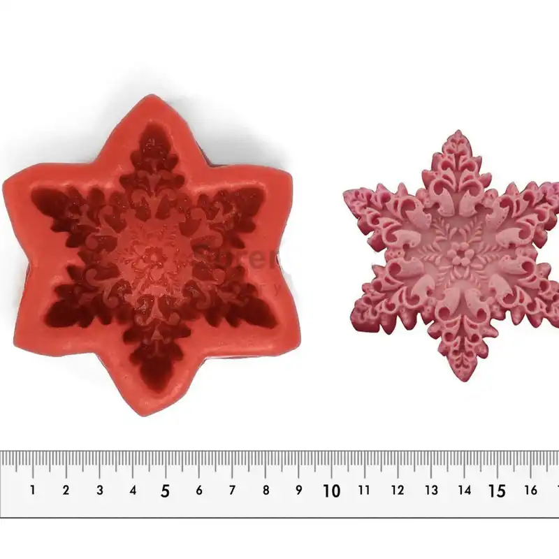 قالب شکلات مدل مالد فوندانت طرح مولد دانه برف بزرگ کد M31