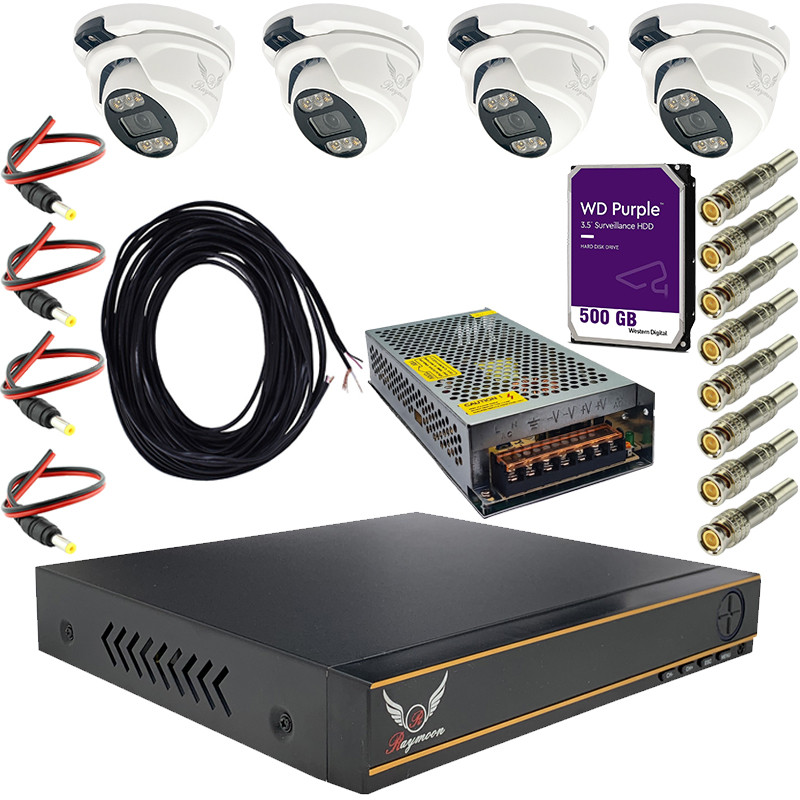 پک سیستم امنیتی دوربین مداربسته رایمون مدل 2 مگاپیکسل کد RP-2MP-4C05