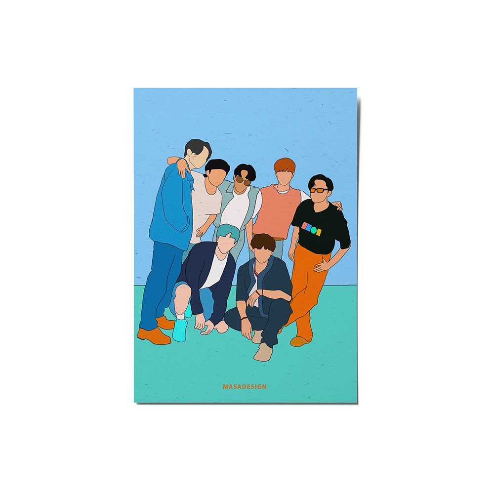 کارت پستال ماسا دیزاین  طرح bts مدل     stkv0126