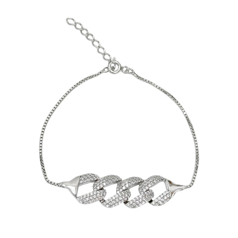 دستبند نقره زنانه مدل زنجیری