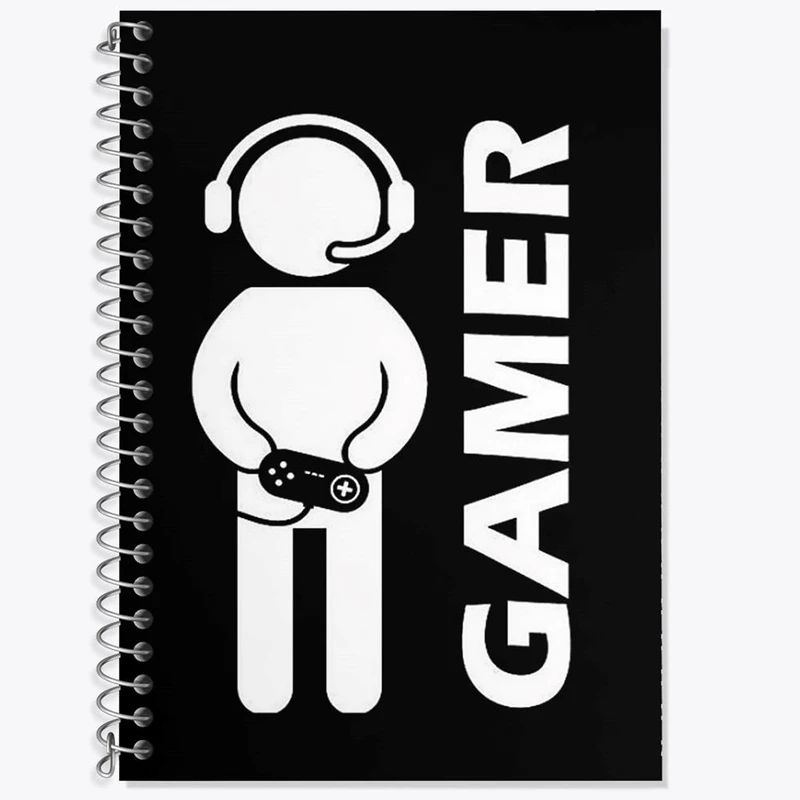 دفتر زبان 50 برگ خندالو مدل سه خط طرح گیمر Gamer کد 3892