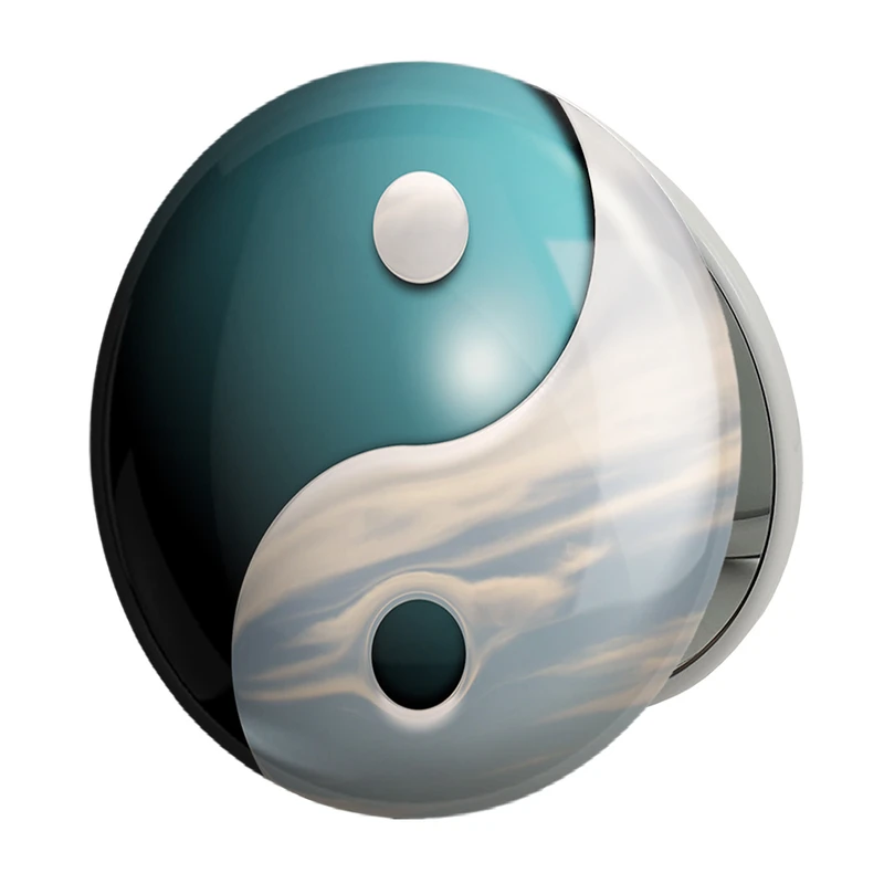 آینه جیبی خندالو طرح یین و یانگ مدل تاشو کد 30518