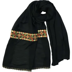 شال زنانه  مدل A32 طرح نوار هندی دوزی کد 0340