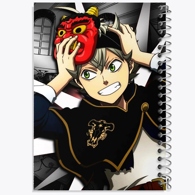 دفتر مشق 50 برگ خندالو مدل آستا انیمه بلک کلاور Black Clover  کد 11718