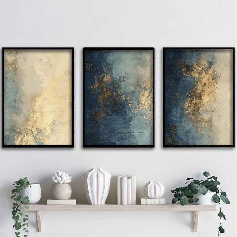 تابلو آتریسا طرح آبستره مدل ATA121 مجموعه 3 عددی 