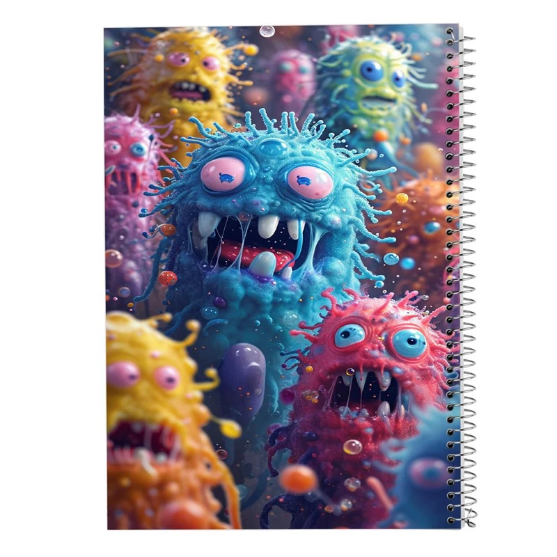 دفتر ژورنال نویسی 50 برگ مدوپد مدل نقطه ای طرح هیولای فانتزی کد DF16771