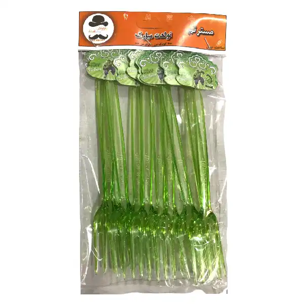 چنگال یکبار مصرف مستر تم مدل هالک پلاس بسته 20 عددی