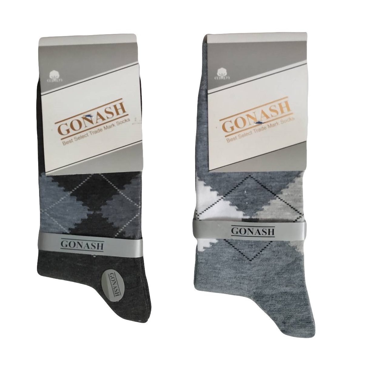 جوراب ساق بلند مردانه مدل GONASH بسته 2 عددی