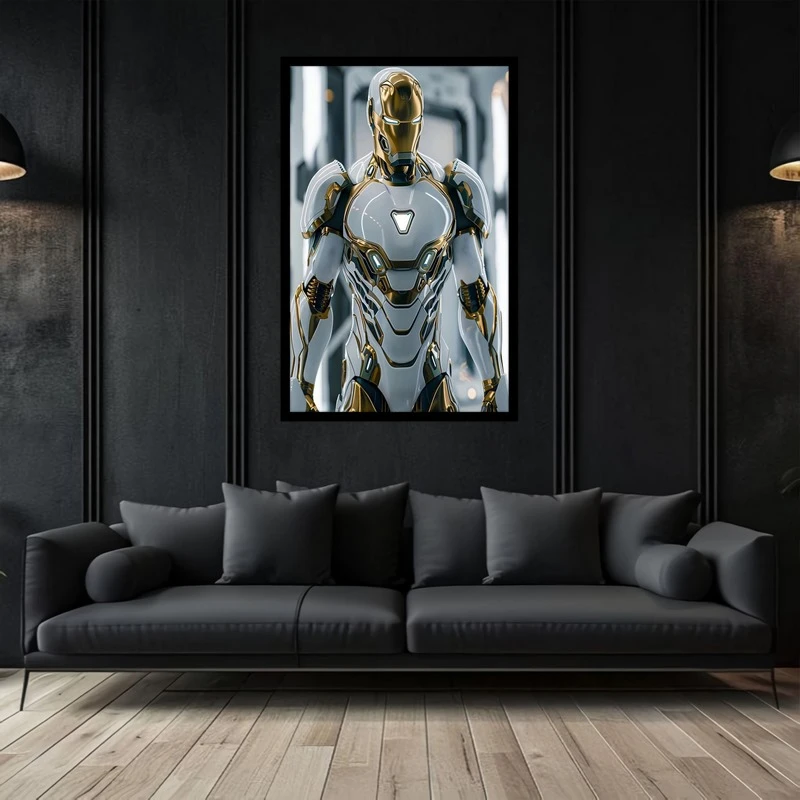 تابلو بکلیت طرح نقاشی و هنر دیجیتال شخصیت سینمایی مرد اهنین مدل B-bu2878