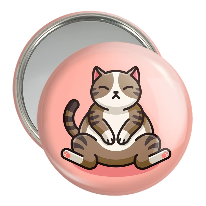 آینه جیبی خندالو مدل حیوانات بامزه گربه کد 28213