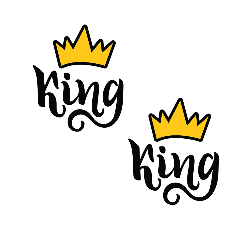 برچسب بدنه خودرو گراسیپا طرح King مدل 08 بسته 2 عددی