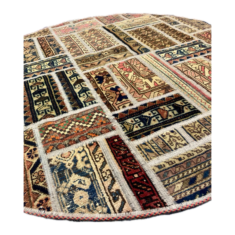 کلاژ فرش دستبافت یک مترو سی مدل دایره کد 1588