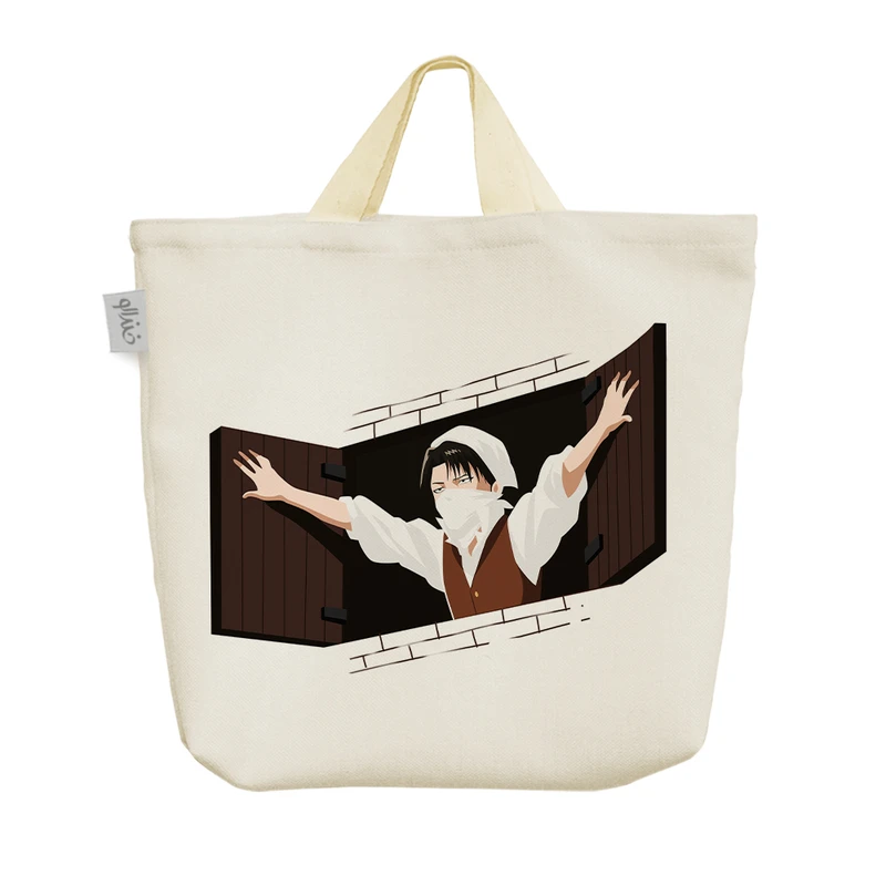 ساک خرید خندالو مدل لیوای آکرمن انیمه اتک آن تایتان کد 988