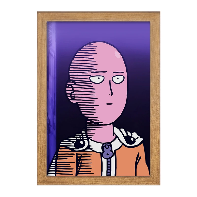 تابلو خندالو مدل سایتاما انیمه مرد تک مشتی One Punch Man  کد 11343