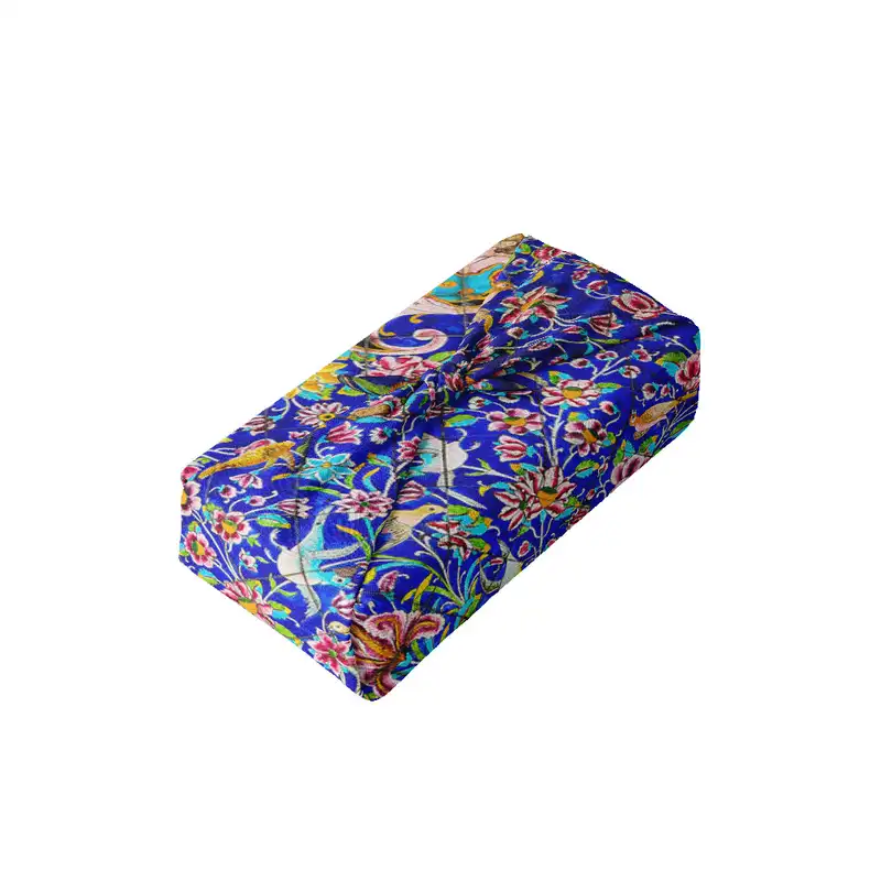 کاغذ کادو ترمه طراحان ایده مدل کاشی گل و مرغ کد trm515