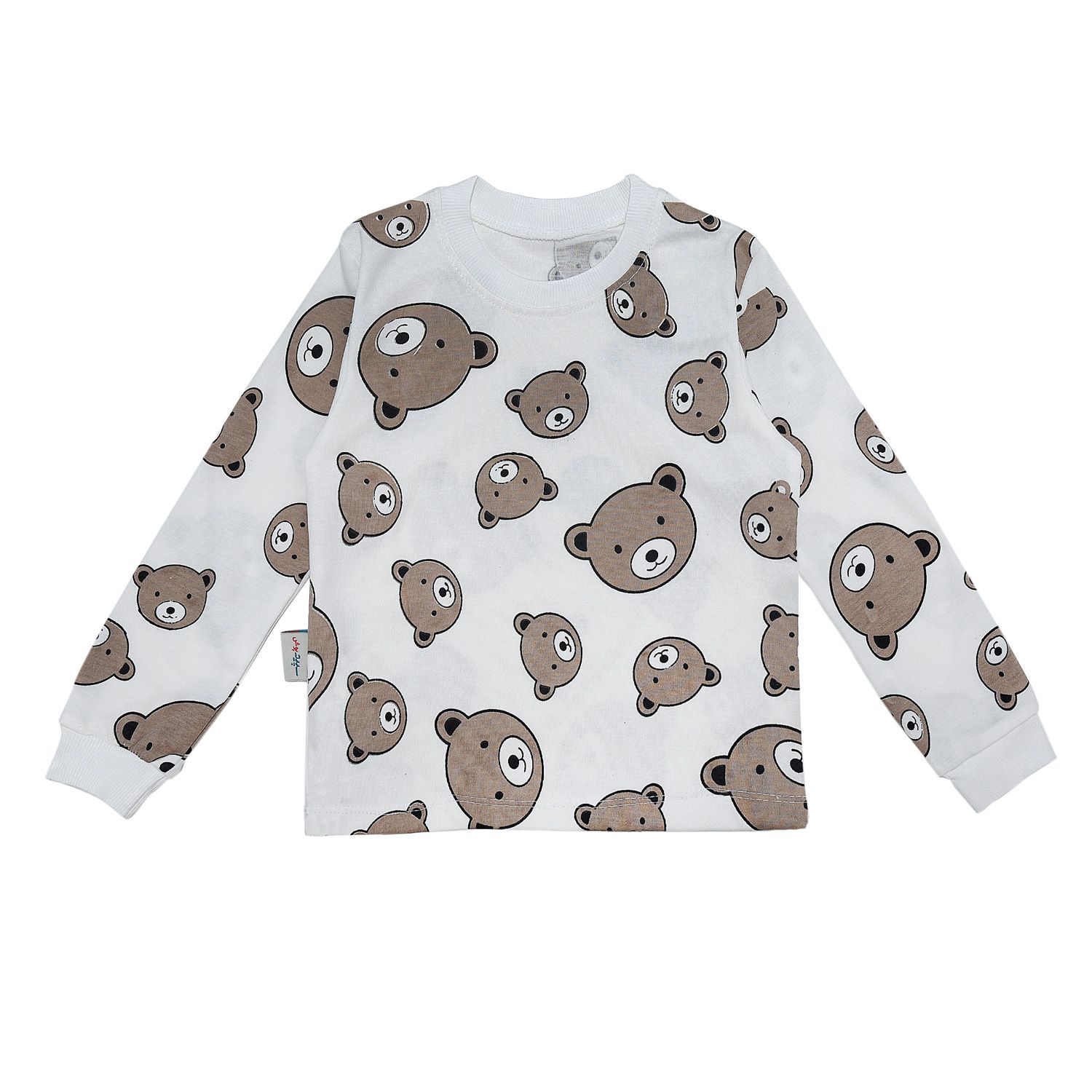 ست تی شرت آستین بلند و شلوار بچگانه سپیدپوش مدل خرس شکلاتی کد 1402753 -  - 2