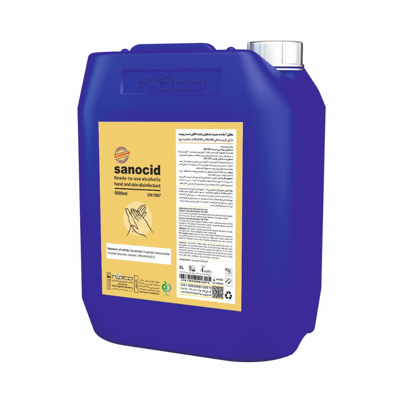 محلول ضدعفونی کننده سانوسید مدل S203 حجم 5000 میلی لیتر
