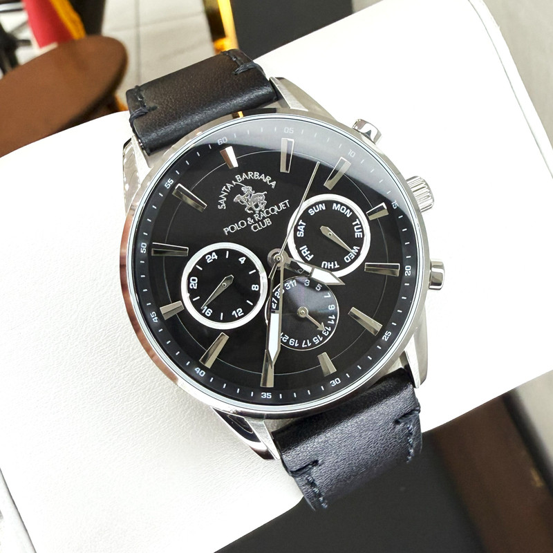ساعت مچی عقربه‌ای مردانه کوارتز کورنوگراف سانتا باربارا پولو راکت کلاب مدل SB.1.10419-1