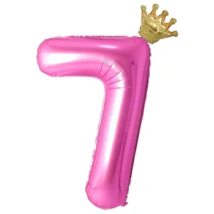 بادکنک فویلی لاکی بالونز طرح عدد 7